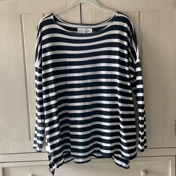 THE GREAT. Tops - The Great Striped Long Sleeve Tee Size Small